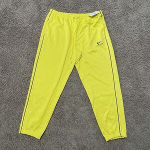 Nike Air Track Pants Mens XXL Neon Yellow Jogger Standard Fit Taper Leg Regular